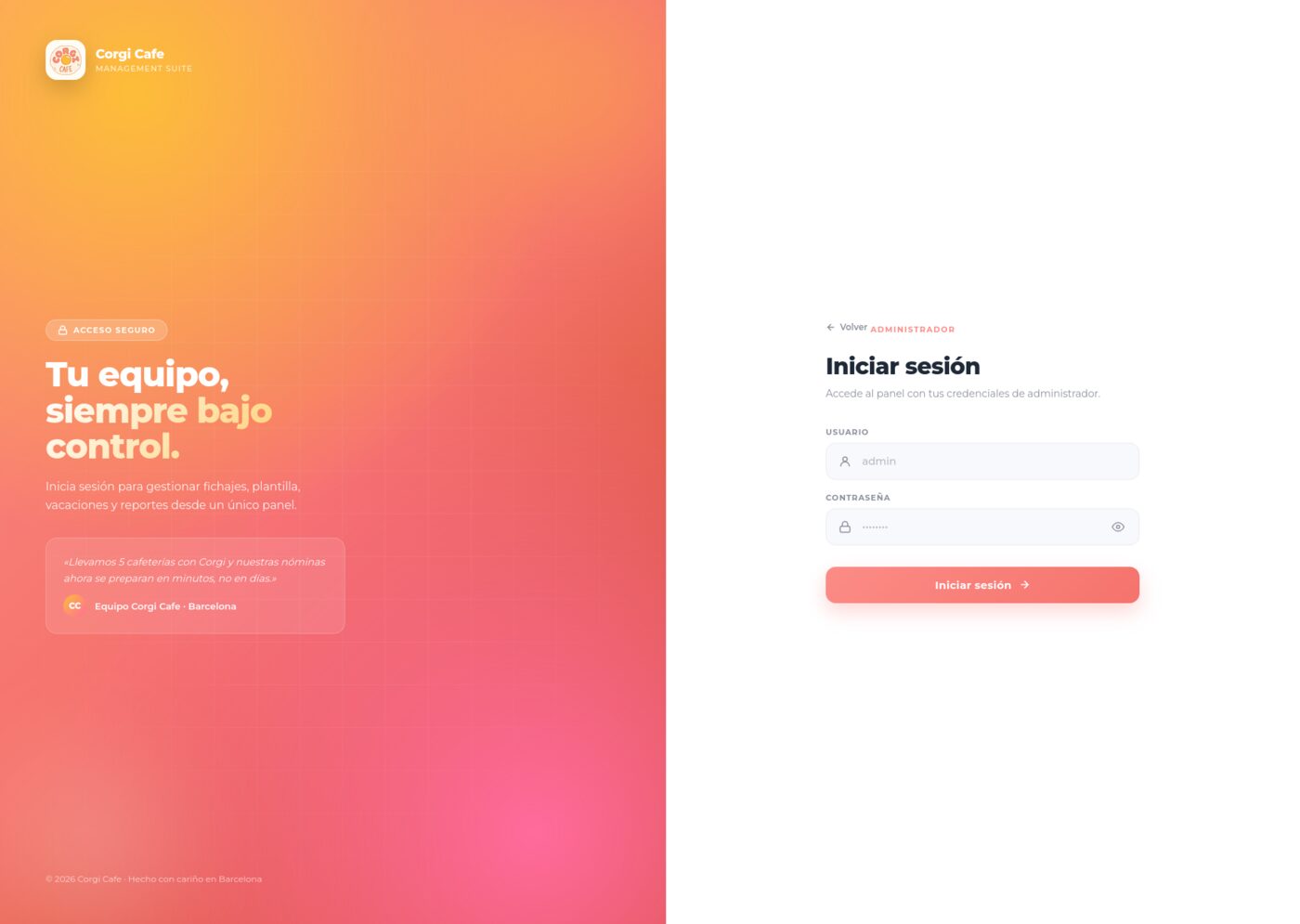 CorgiCafe employees overview