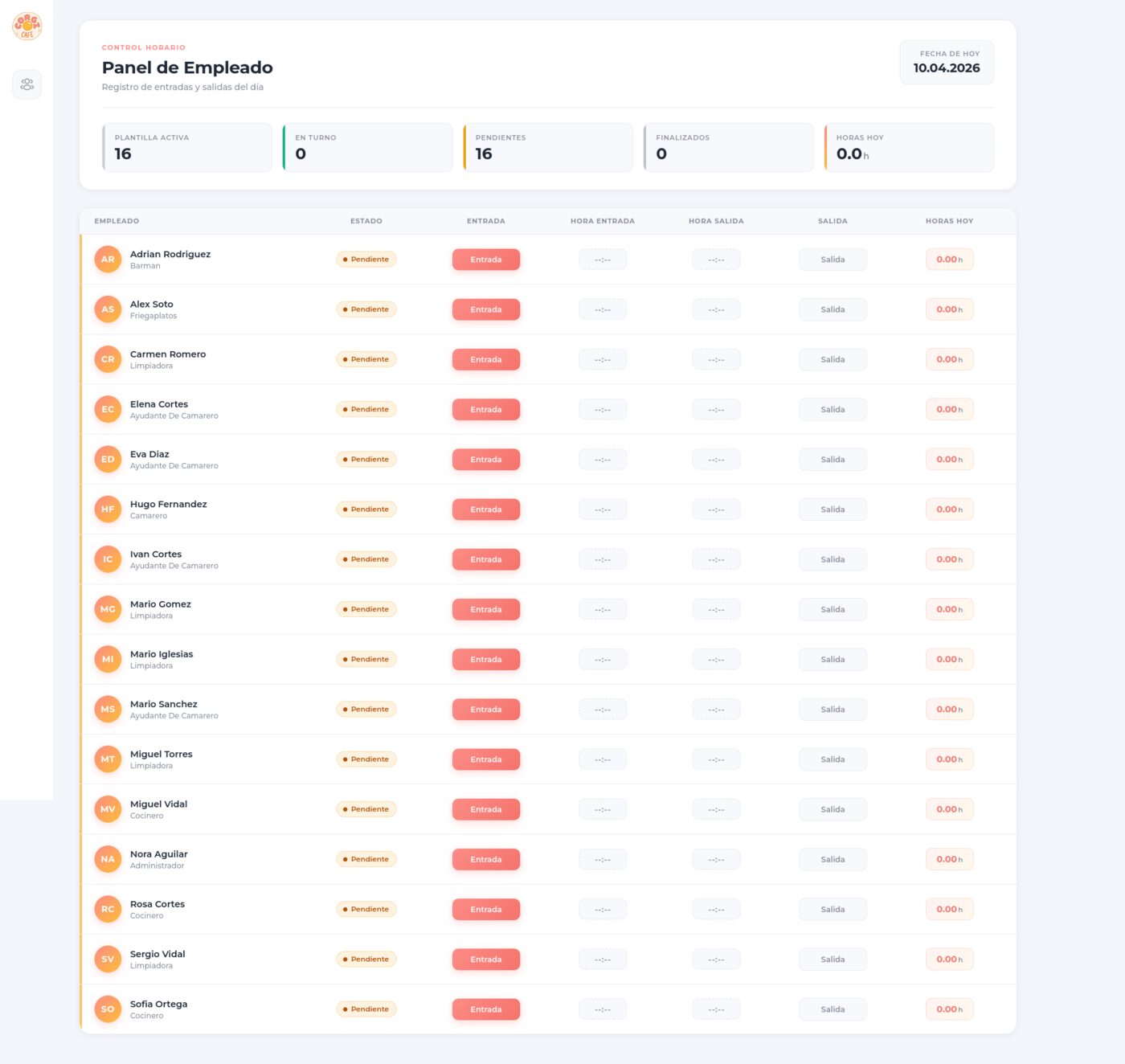 CorgiCafe work logs and Excel export