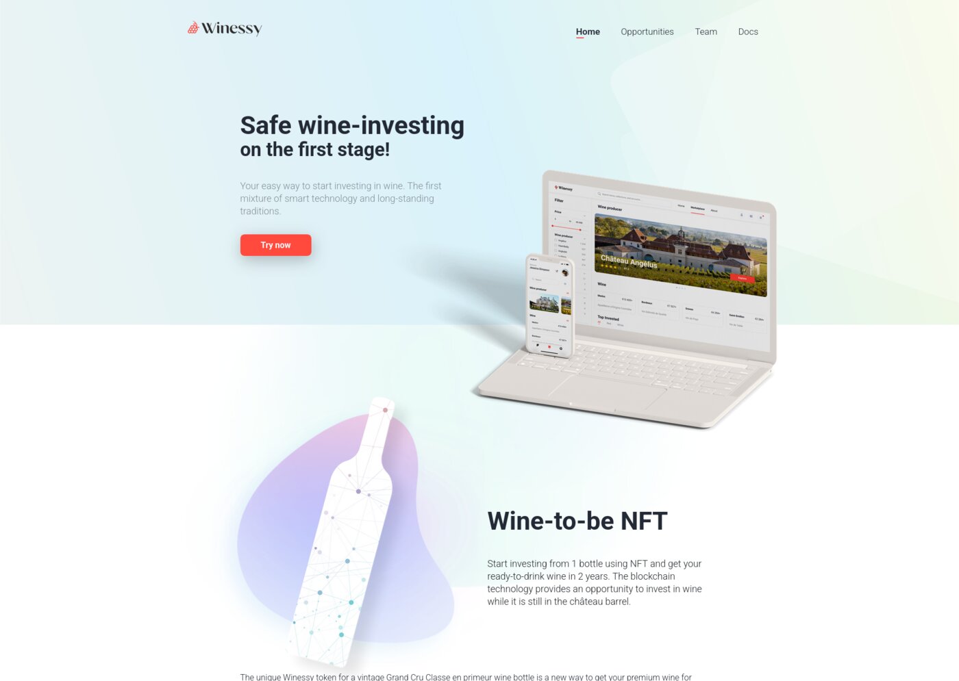 Winessy homepage hero